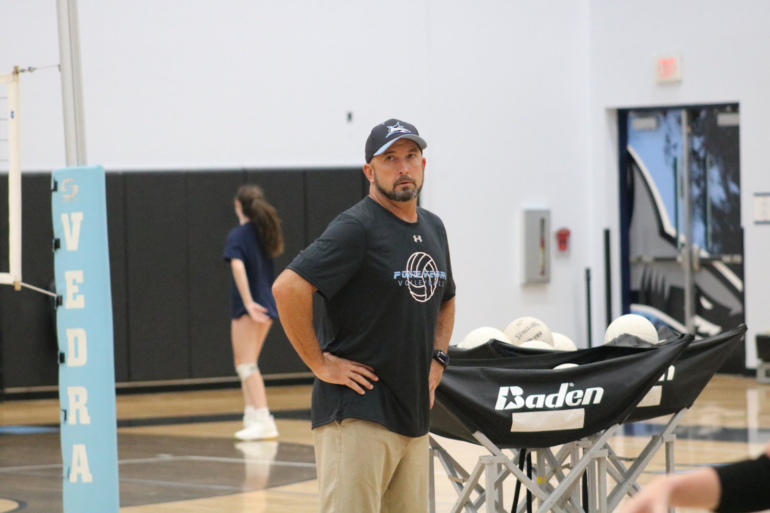 John Goings is in his first year as the Sharks head varsity volleyball coach.
